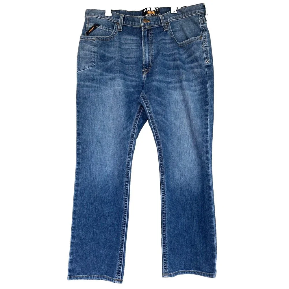 Ariat Rebar M4 Low Rise Bootcut Jeans Mens 40x32 Stretch Denim Workwear Western